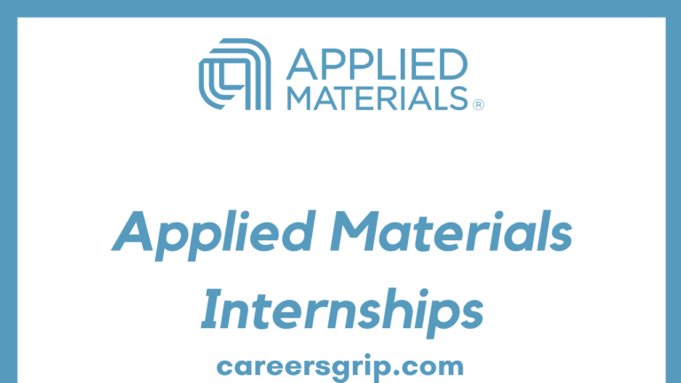 Applied Materials Internship 2023 - Careers Grip